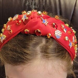 Patriotic Gaudy Red Headband